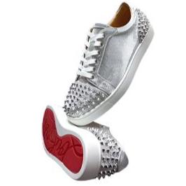 Christian Louboutin Silver Spike Red Bottoms