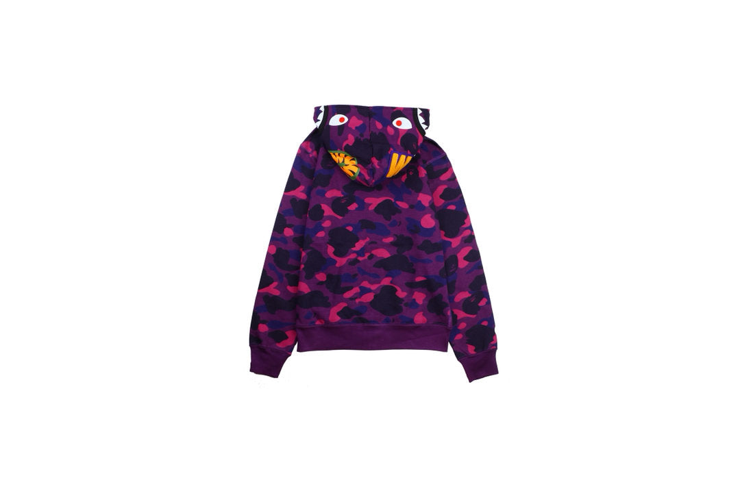 Bape A Bathing Ape Full Zip-Up Purple Camo Hoodie