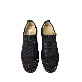 Christian Louboutin Black Spike Red Bottoms