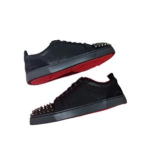 Christian Louboutin Black Spike Red Bottoms