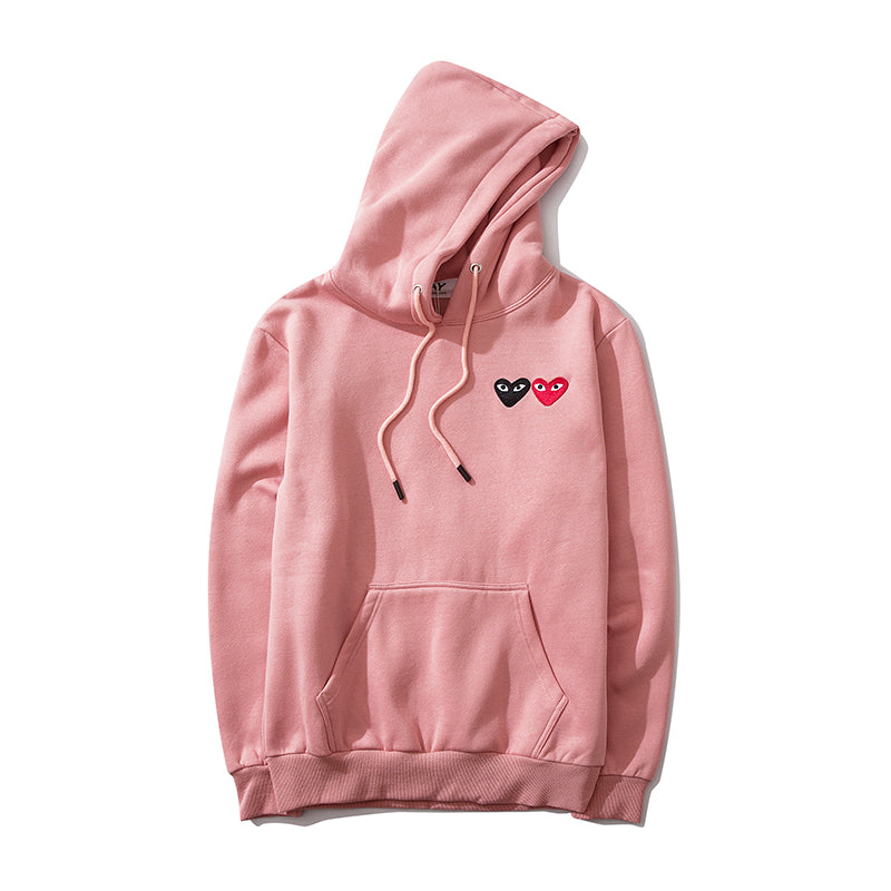 Comme des Garçons Double Heart Logo Hoodie