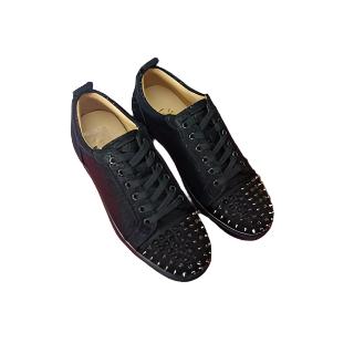 Christian Louboutin Black Spike Red Bottoms