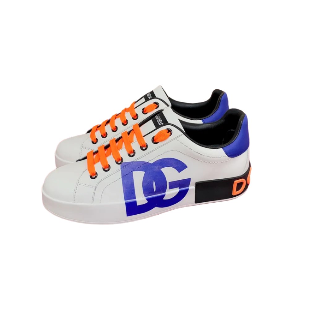 Dolce & Gabbana Portofino Blue/Orange Sneakers