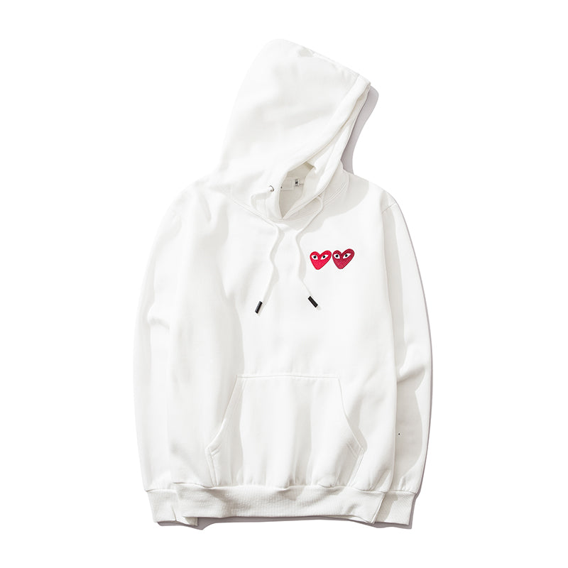 Comme des Garçons Double Heart Logo Hoodie