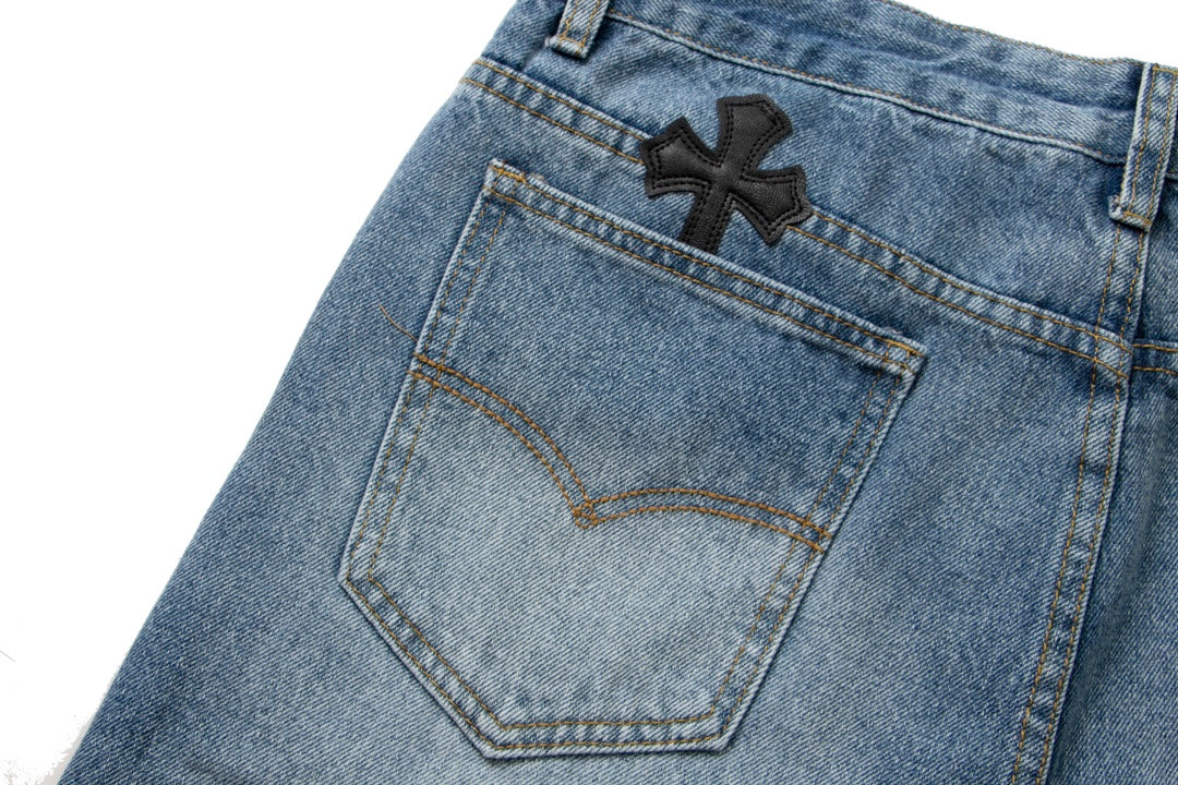 Chrome Hearts x Matty Boy x Levis Cross Patch Blue Denim Jeans