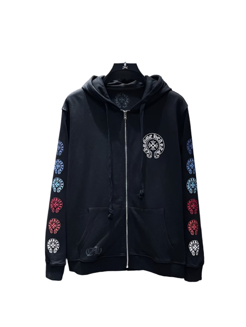 Chrome Hearts Multi-Color Horse Shoe Zip-Up Hoodie