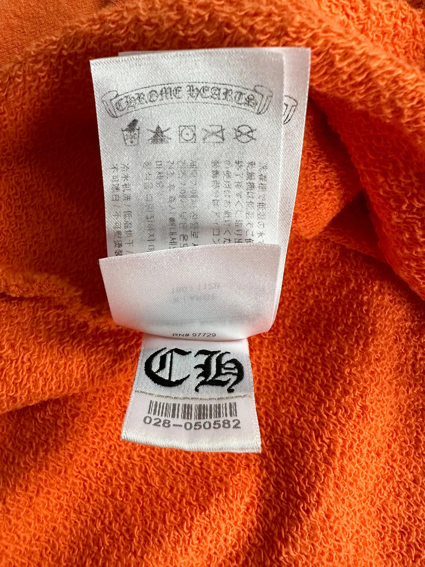 Chrome Hearts Orange "Dagger" Hoodie