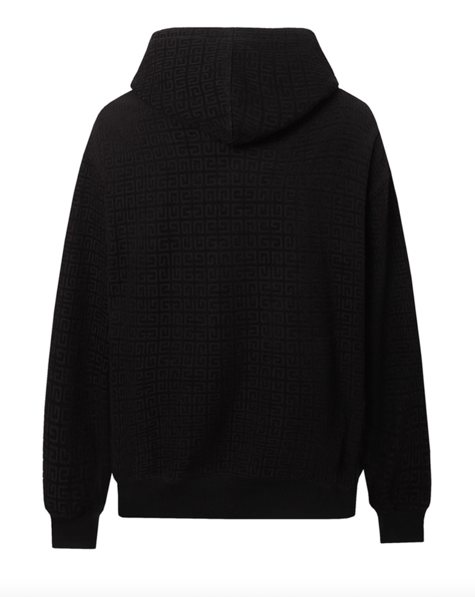 Givenchy Black Logo Pattern Robe Hoodie