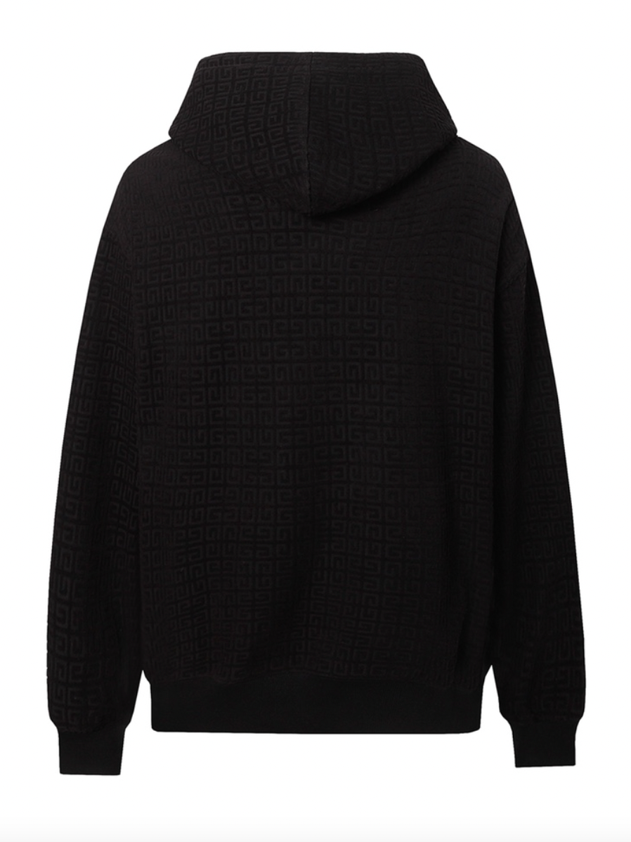 Givenchy Black Logo Pattern Robe Hoodie