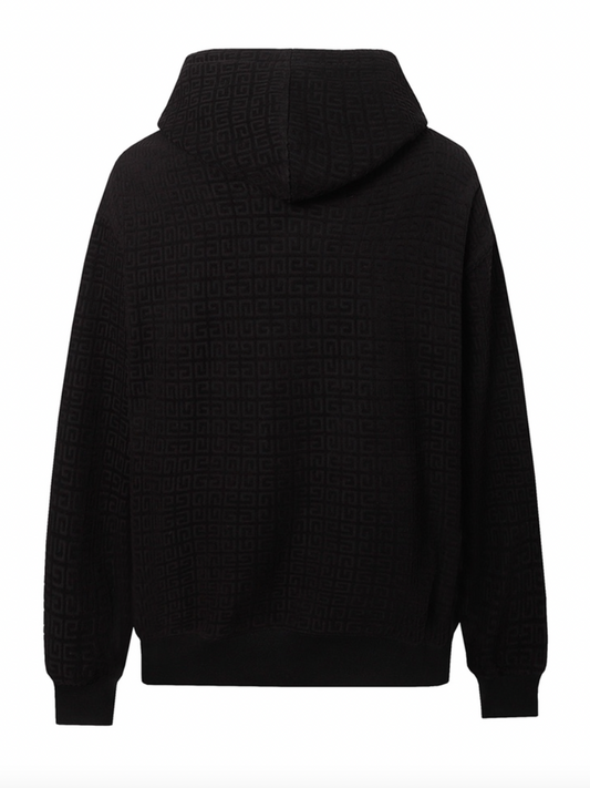 Givenchy Black Logo Pattern Robe Hoodie