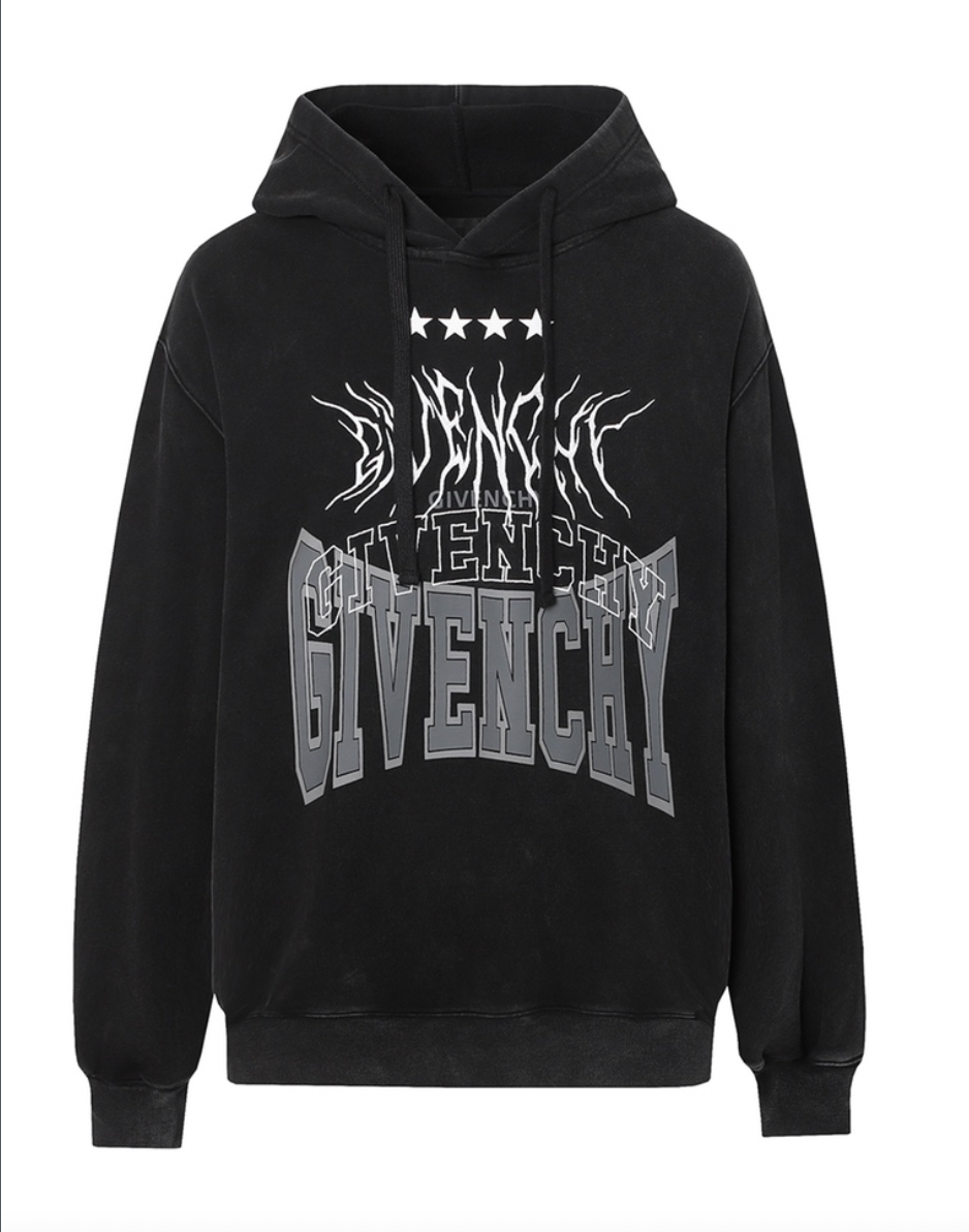 Givenchy Embroidered Graphic Black Hoodie