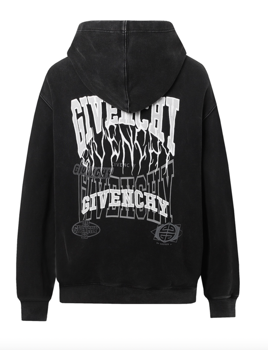 Givenchy Embroidered Graphic Black Hoodie