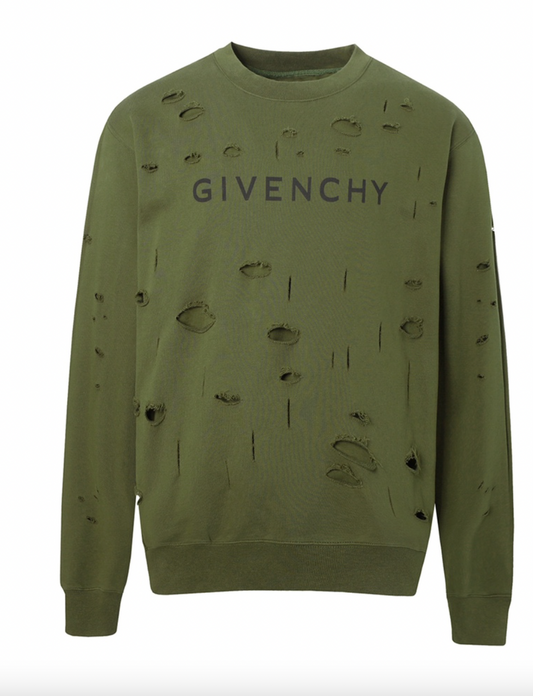 Givenchy Distressed Crewneck Sweater