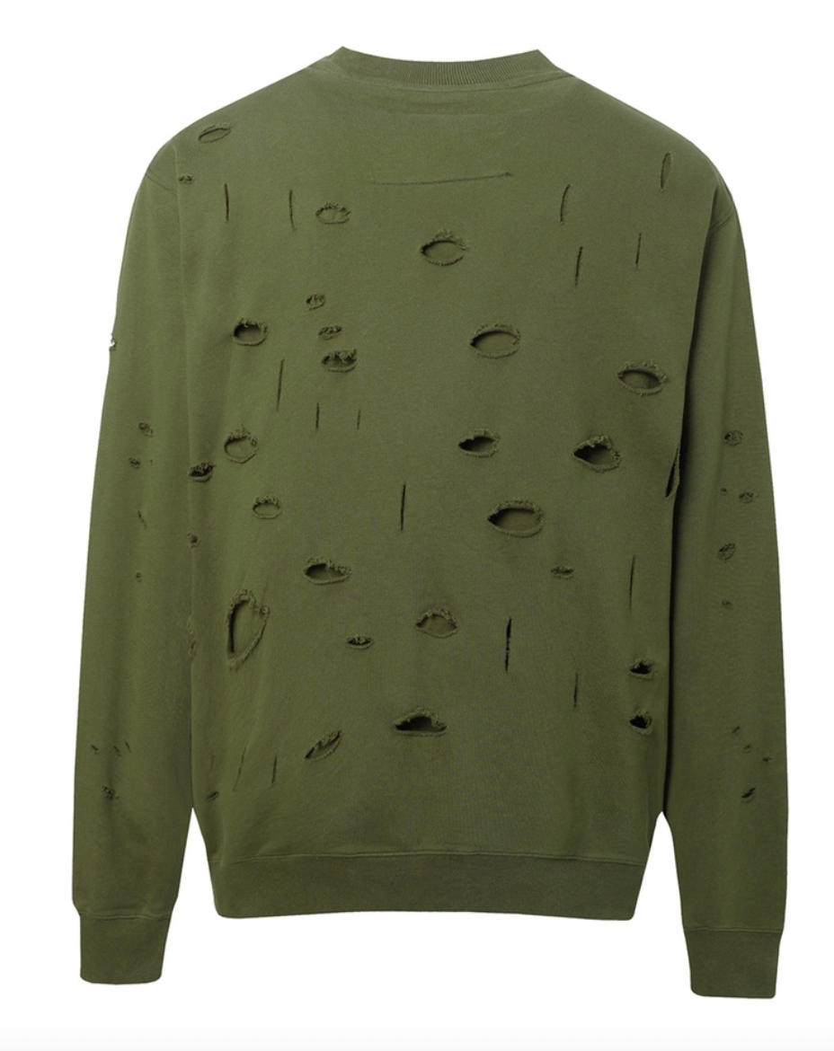 Givenchy Distressed Crewneck Sweater