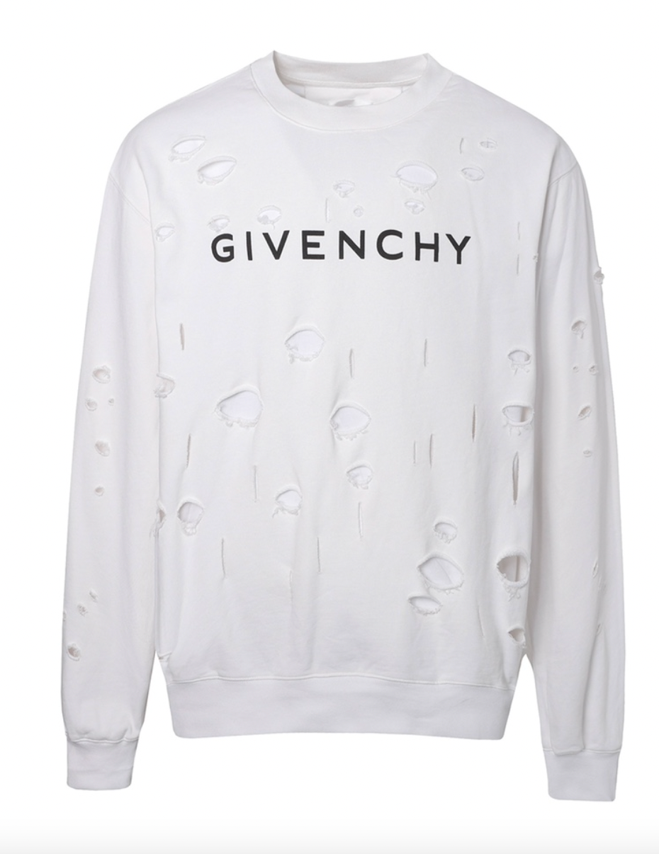 Givenchy Distressed Crewneck Sweater