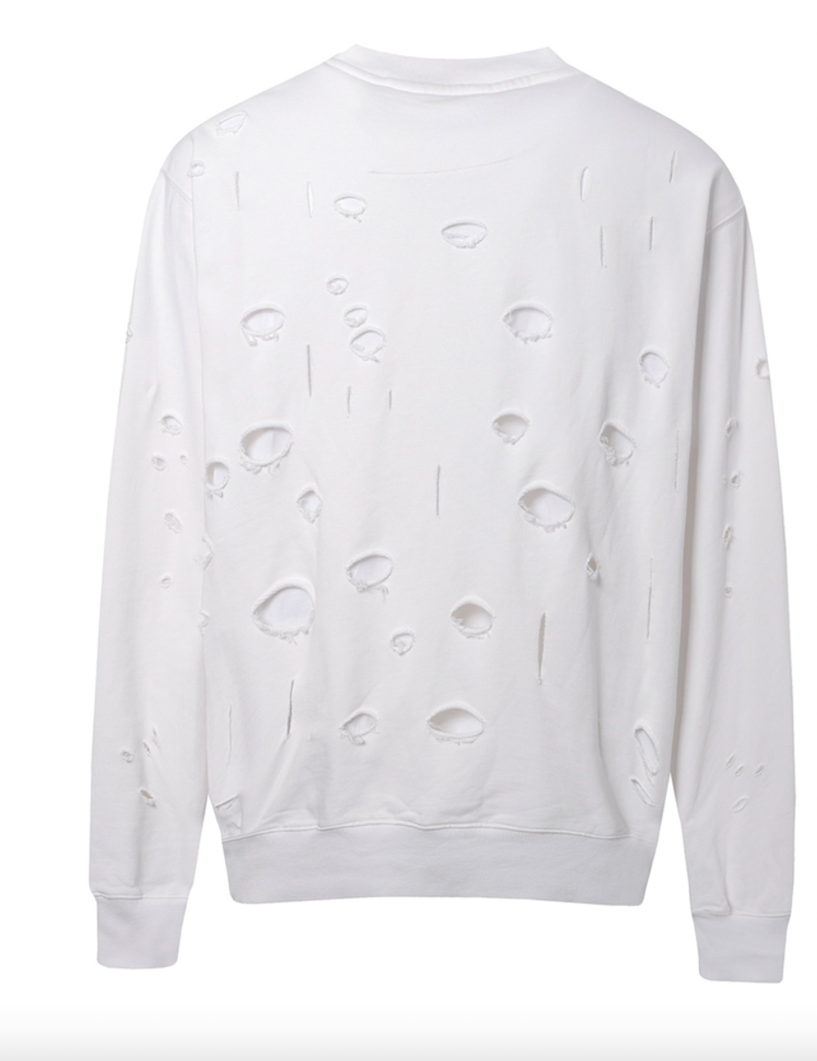 Givenchy Distressed Crewneck Sweater