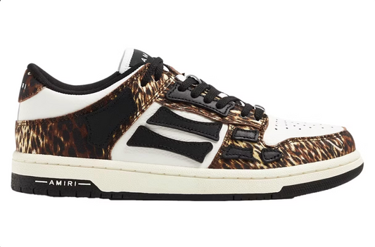 Amiri Leopard Print Skele Top Low Sneaker