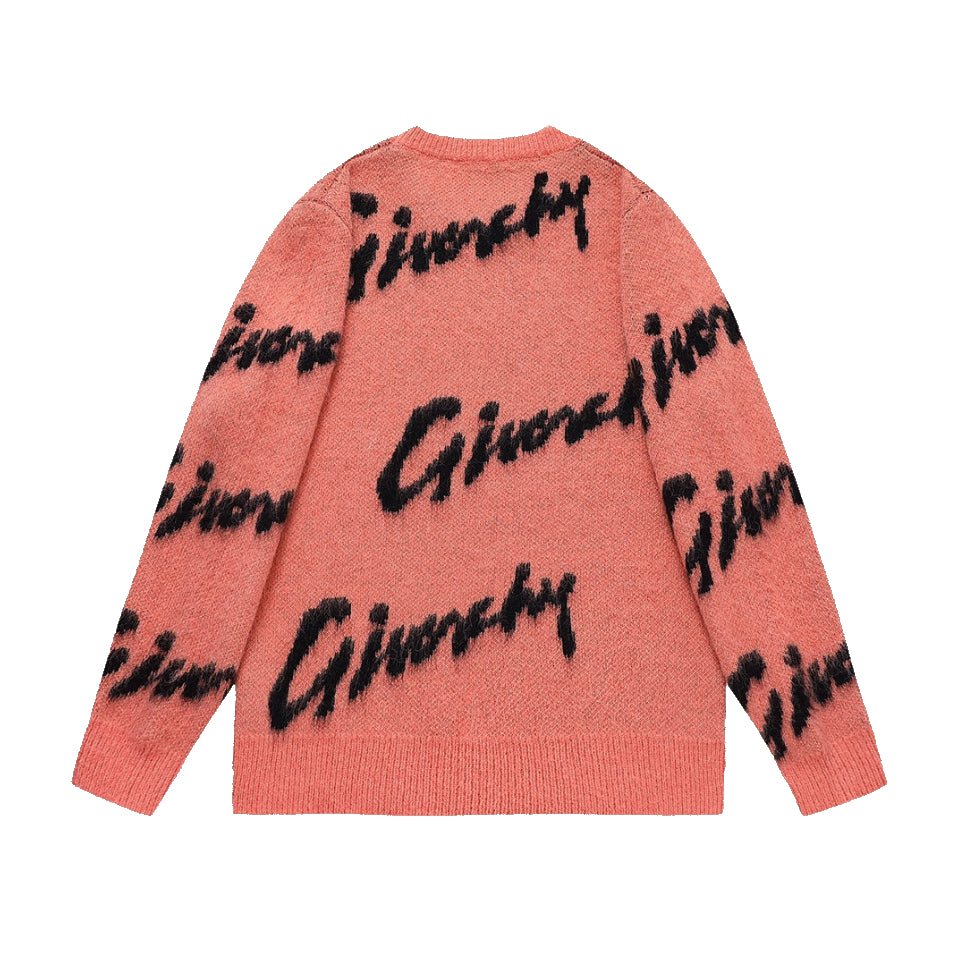 Givenchy Logo Pattern Pink Sweater