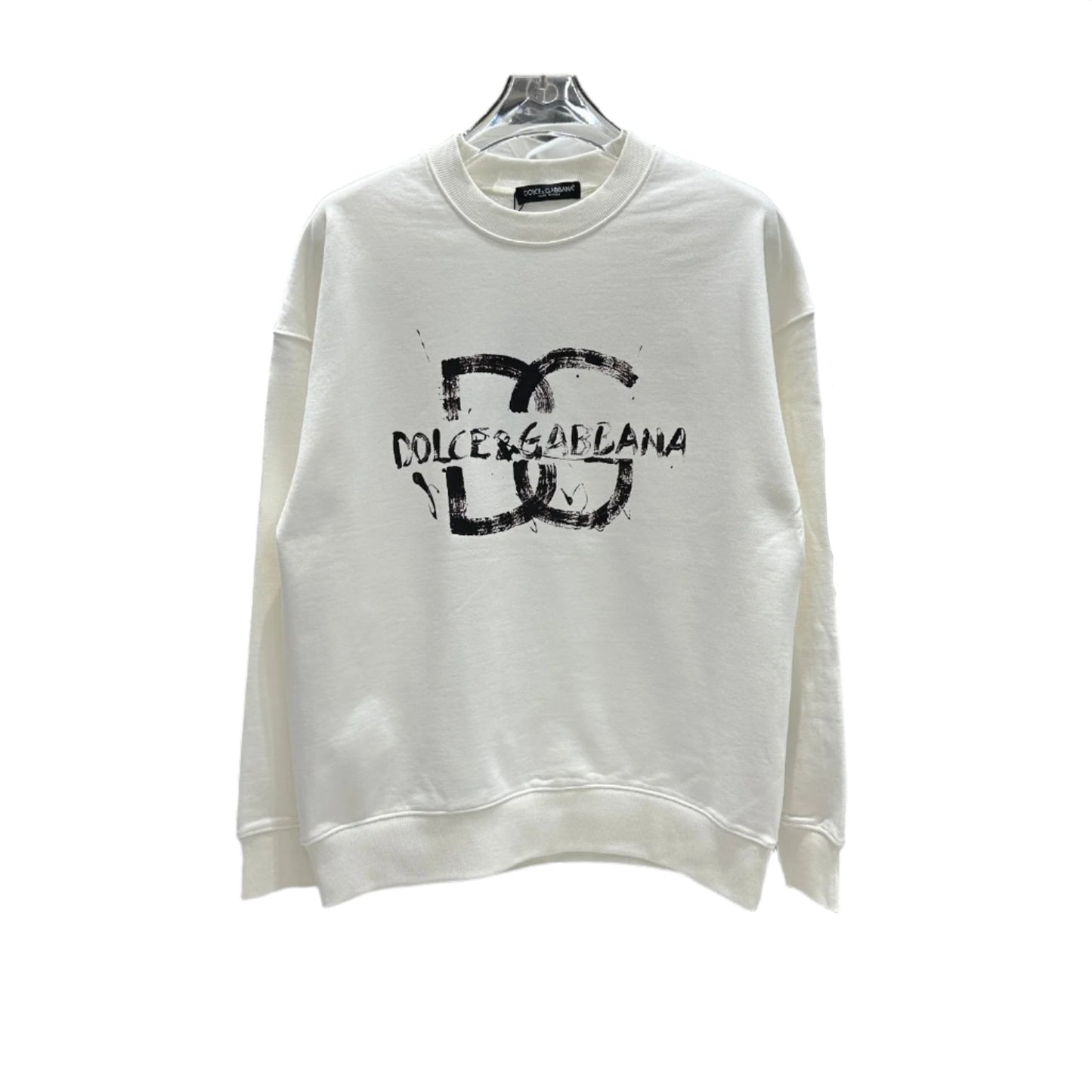 Dolce & Gabbana Painted Logo Crewneck Sweater