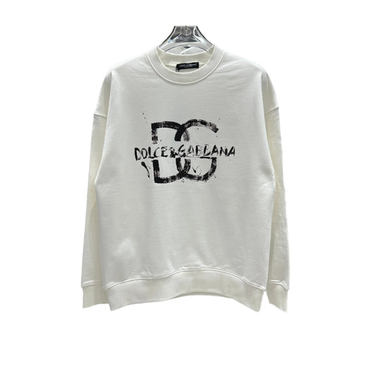 Dolce & Gabbana Painted Logo Crewneck Sweater