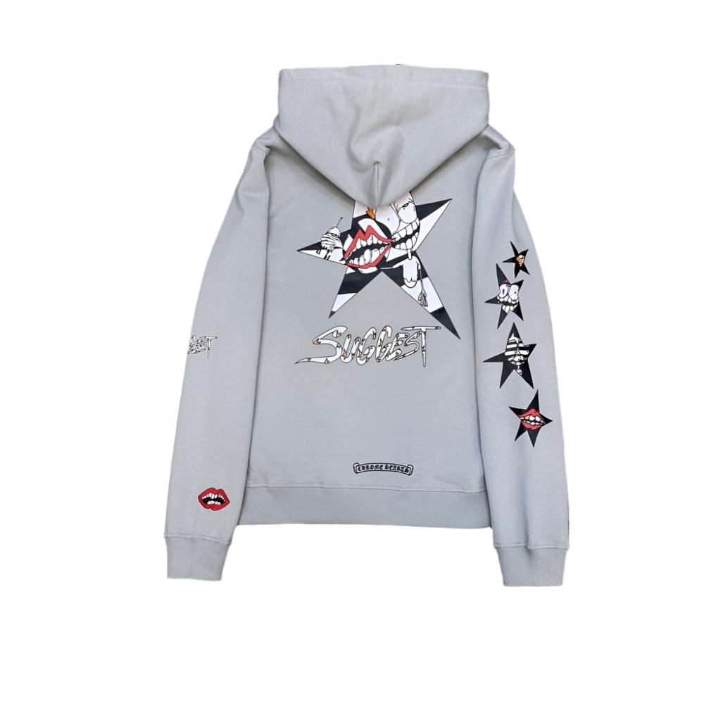 Chrome Hearts x Matty Boy Grey Star Hoodie