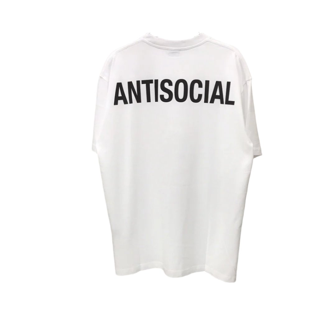 Vetements "ANTISOCIAL" White T-Shirt