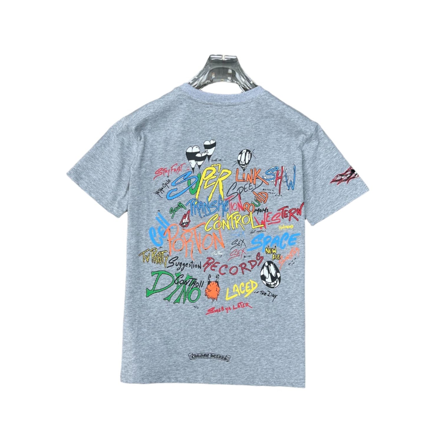 Chrome Hearts x Matty Boy Grey Multicolor Graphic T-Shirt