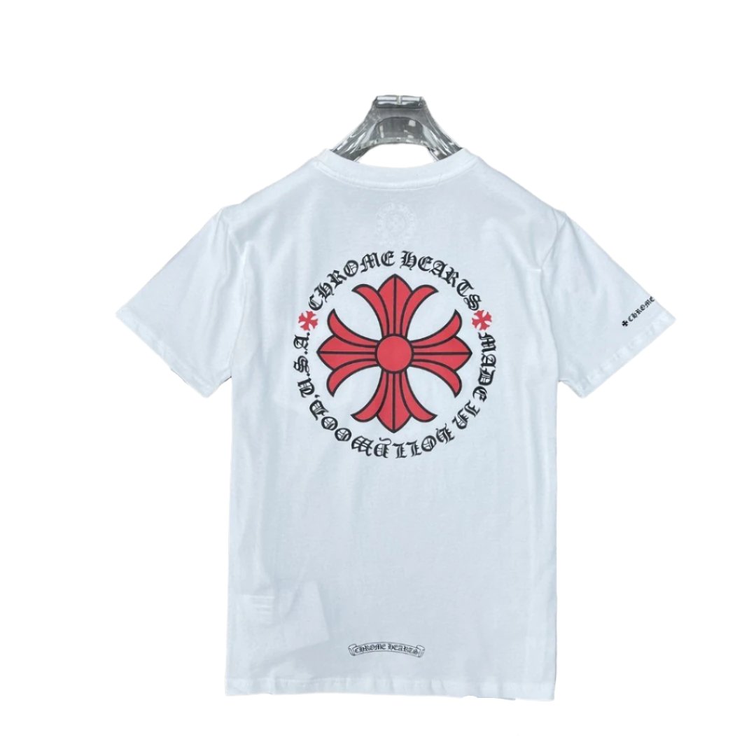 Chrome Hearts "Made In Hollywood USA" Red Cross T-Shirt