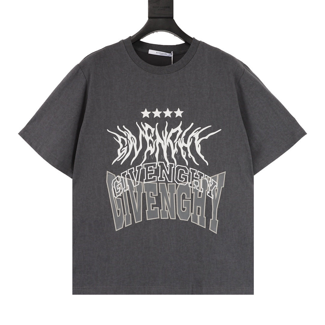 Givenchy 4 Star Graphic Grey T-Shirt