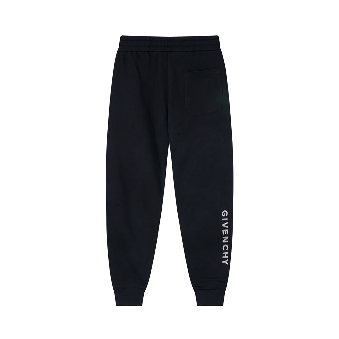 Givenchy Embroidered Logo Black Sweatpants