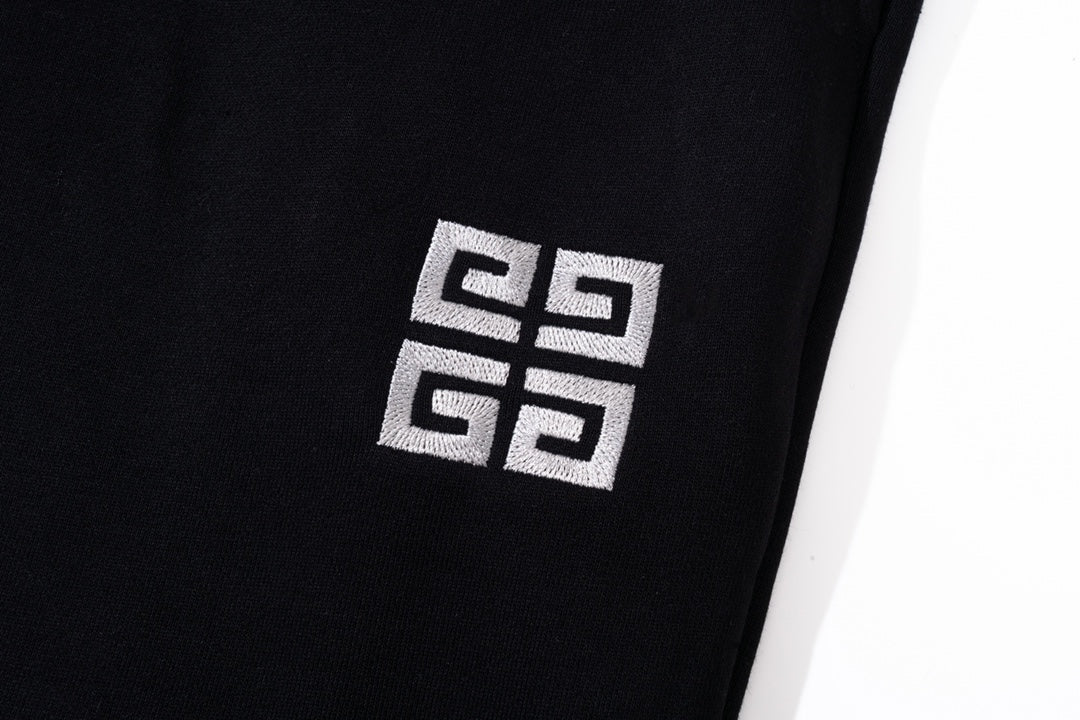 Givenchy Embroidered Logo Black Sweatpants