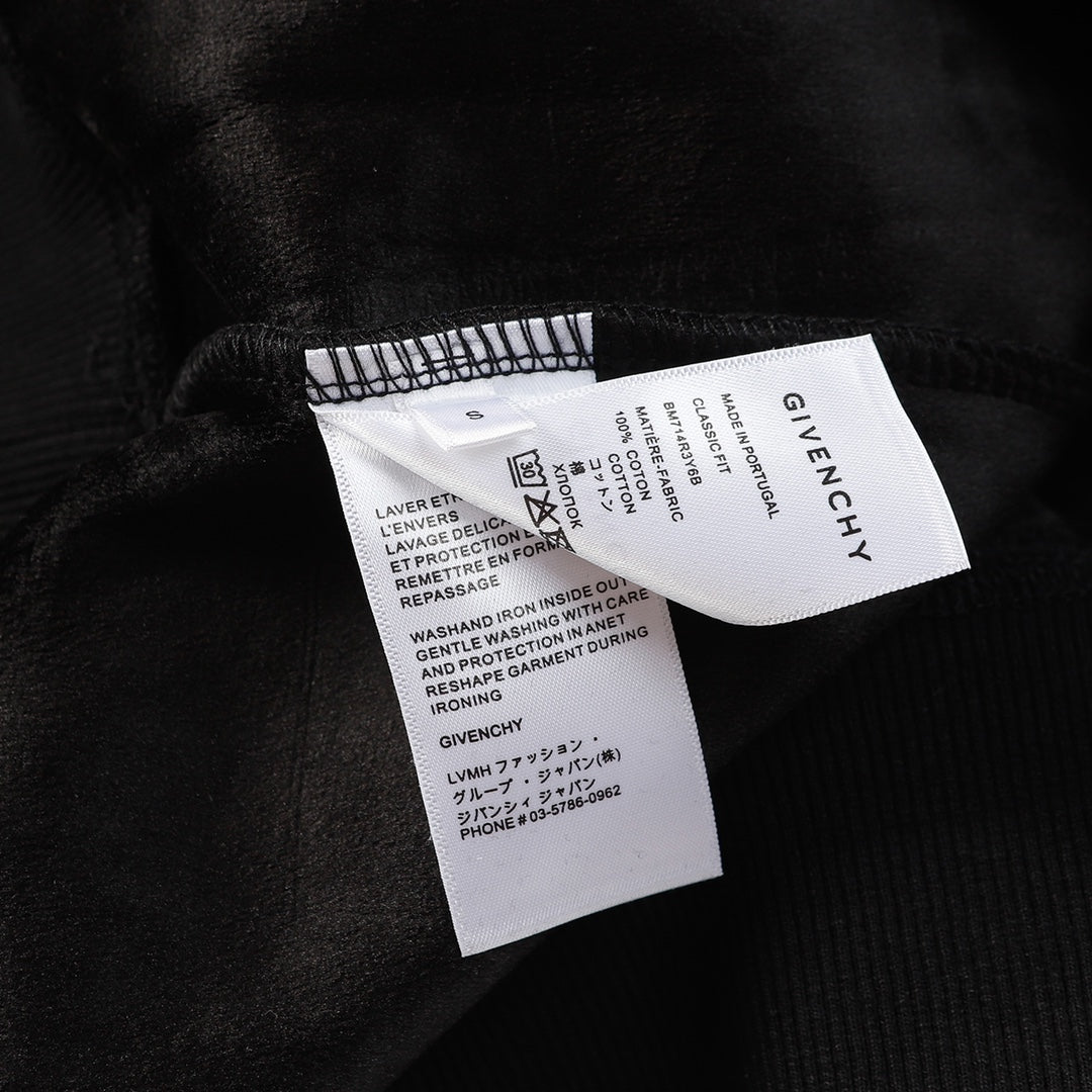 Givenchy Black Logo Pattern Robe Hoodie