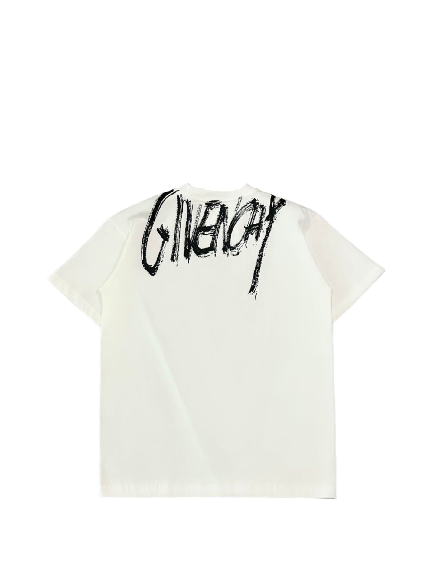 Givenchy Painted Design Red Embroidered Logo White T-Shirt