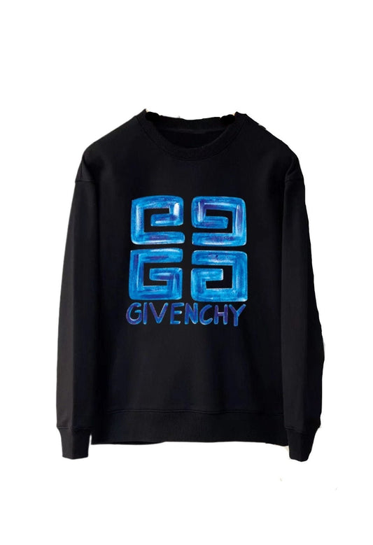 Givenchy Blue Bubble Logo Crewneck Sweater